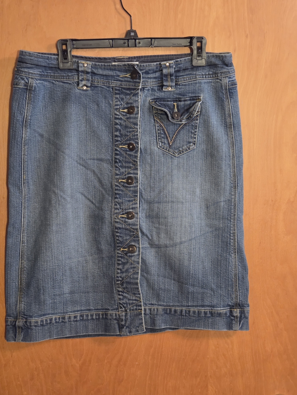 Venezia Y2K Light Blue Denim Button-Front Pencil Skirt